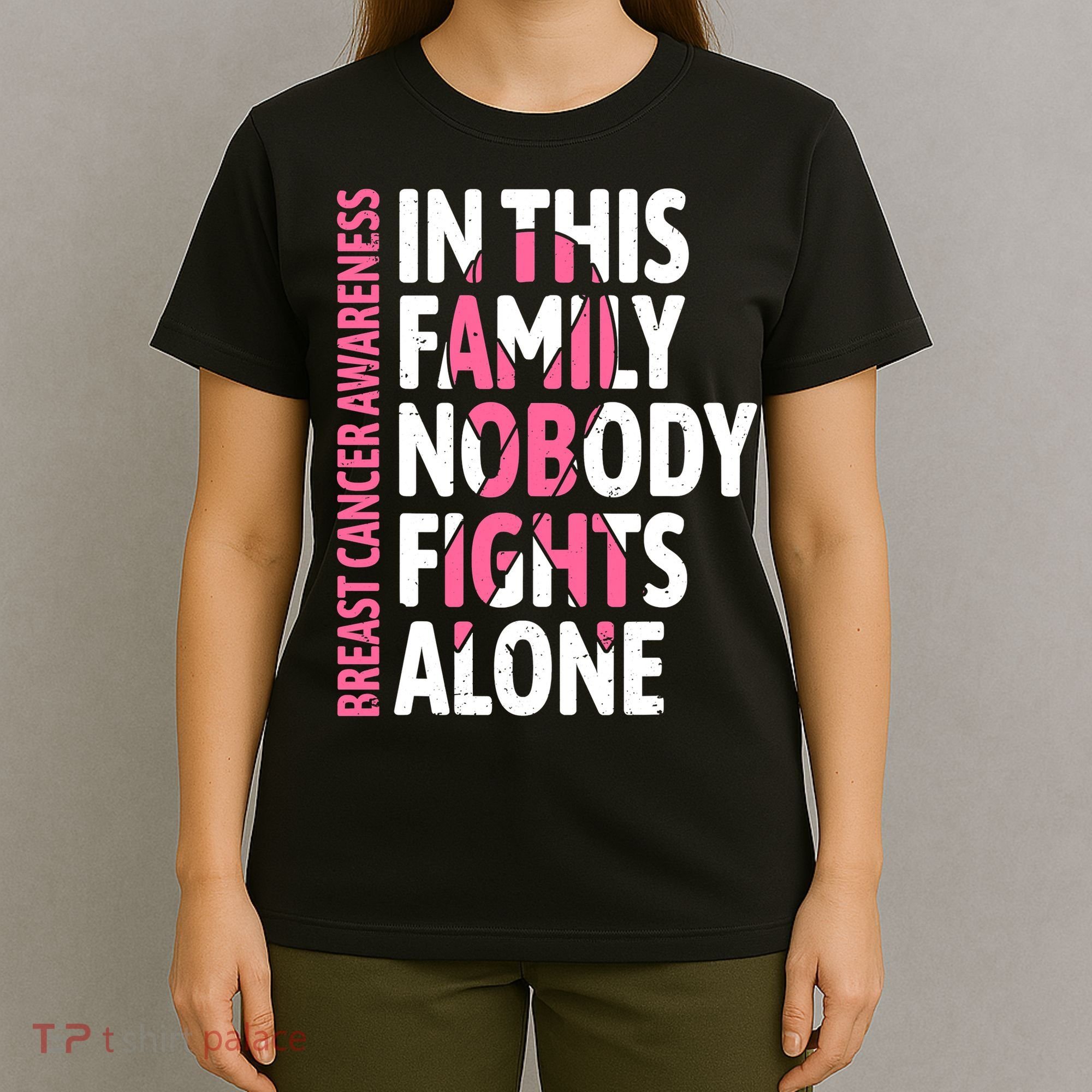 Breast Cancer Awareness Family Support Squad Breast Cancer T-Shirt