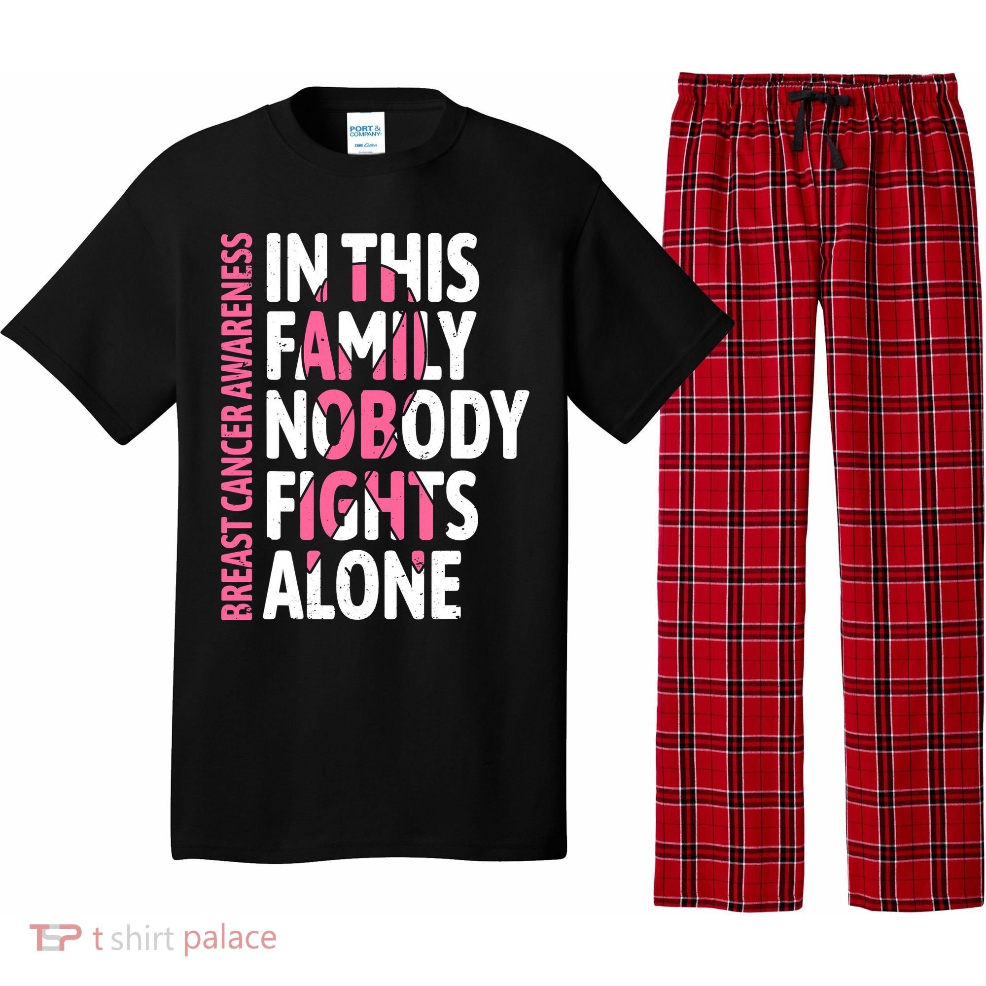 Breast Cancer Awareness Family Support Squad Breast Cancer Pajama Set