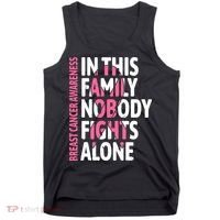 Breast Cancer Awareness Family Support Squad Breast Cancer Tank Top thumb 0