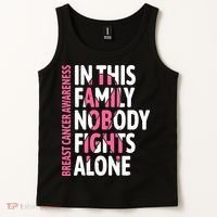 Breast Cancer Awareness Family Support Squad Breast Cancer Tank Top thumb 2
