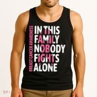 Breast Cancer Awareness Family Support Squad Breast Cancer Tank Top thumb 3