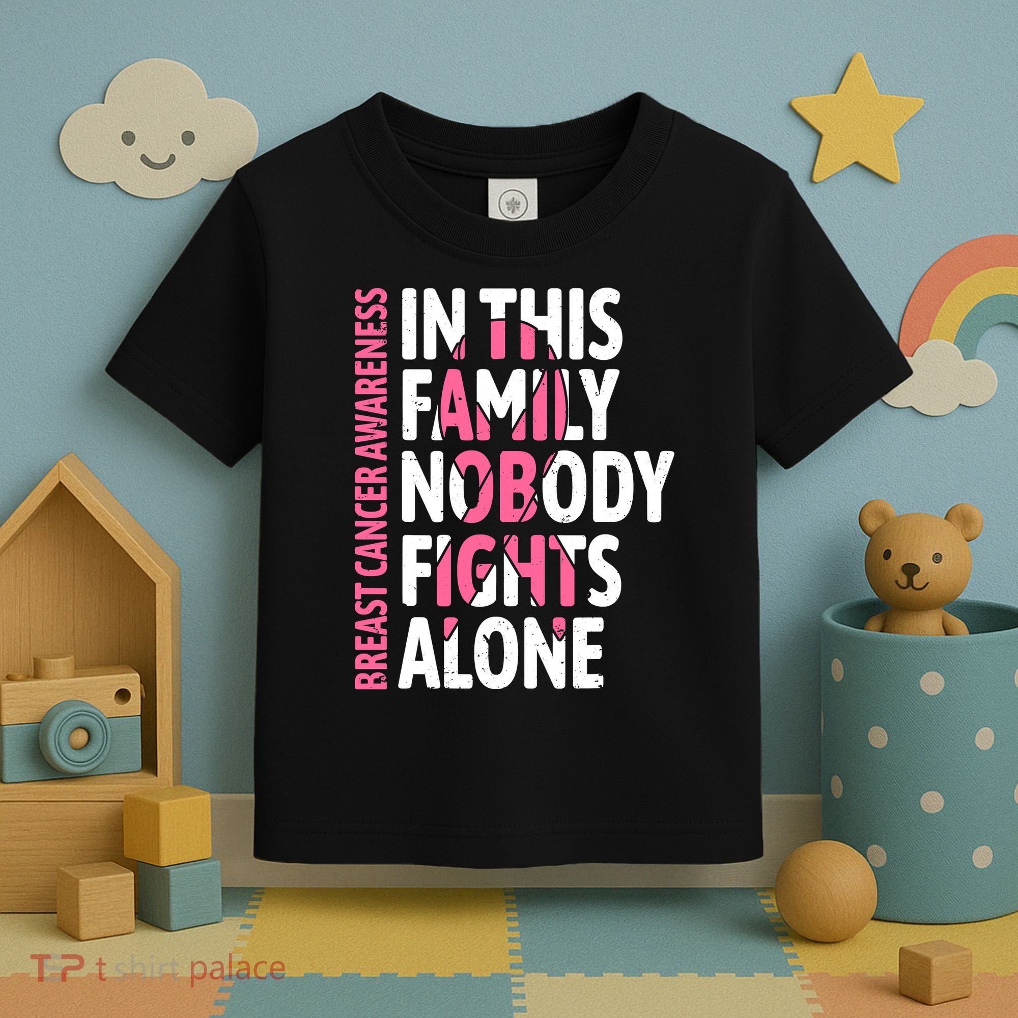 Breast Cancer Awareness Family Support Squad Breast Cancer Toddler T-Shirt