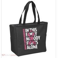 Breast Cancer Awareness Family Support Squad Breast Cancer Tote Bag thumb 2