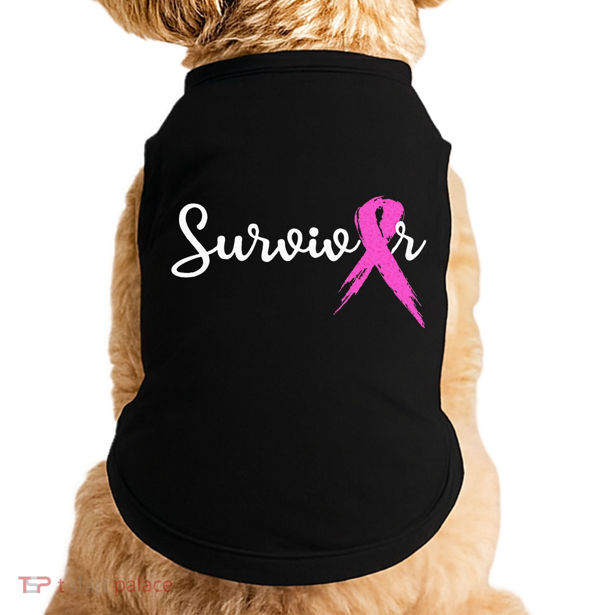 Breast Cancer Awareness Pink Ribbon Survivor Doggie Tank