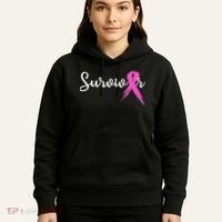 Breast Cancer Awareness Pink Ribbon Survivor Hoodie thumb 5