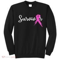 Breast Cancer Awareness Pink Ribbon Survivor Sweatshirt thumb 0