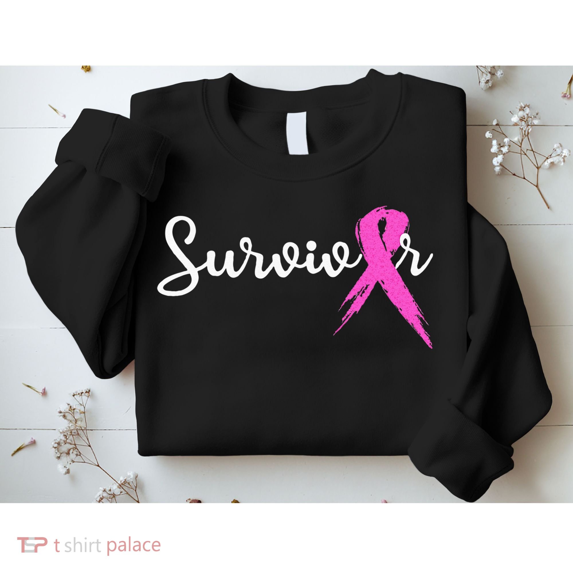 Breast Cancer Awareness Pink Ribbon Survivor Sweatshirt