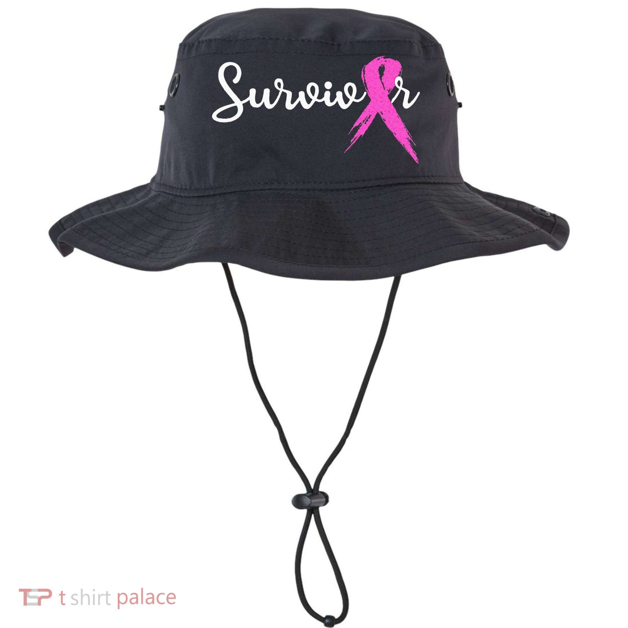Breast Cancer Awareness Pink Ribbon Survivor Bucket Hat