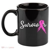 Breast Cancer Awareness Pink Ribbon Survivor 11oz C Handle Ceramic Mug thumb 2