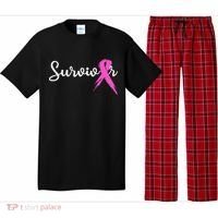 Breast Cancer Awareness Pink Ribbon Survivor Pajama Set thumb 0