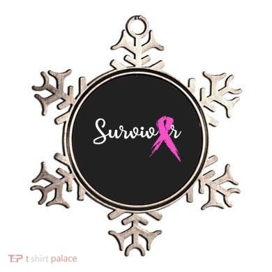 Breast Cancer Awareness Pink Ribbon Survivor Ornament