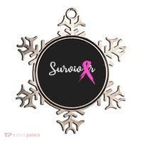 Breast Cancer Awareness Pink Ribbon Survivor Ornament thumb 0