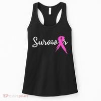 Breast Cancer Awareness Pink Ribbon Survivor Women's Tank Top thumb 0