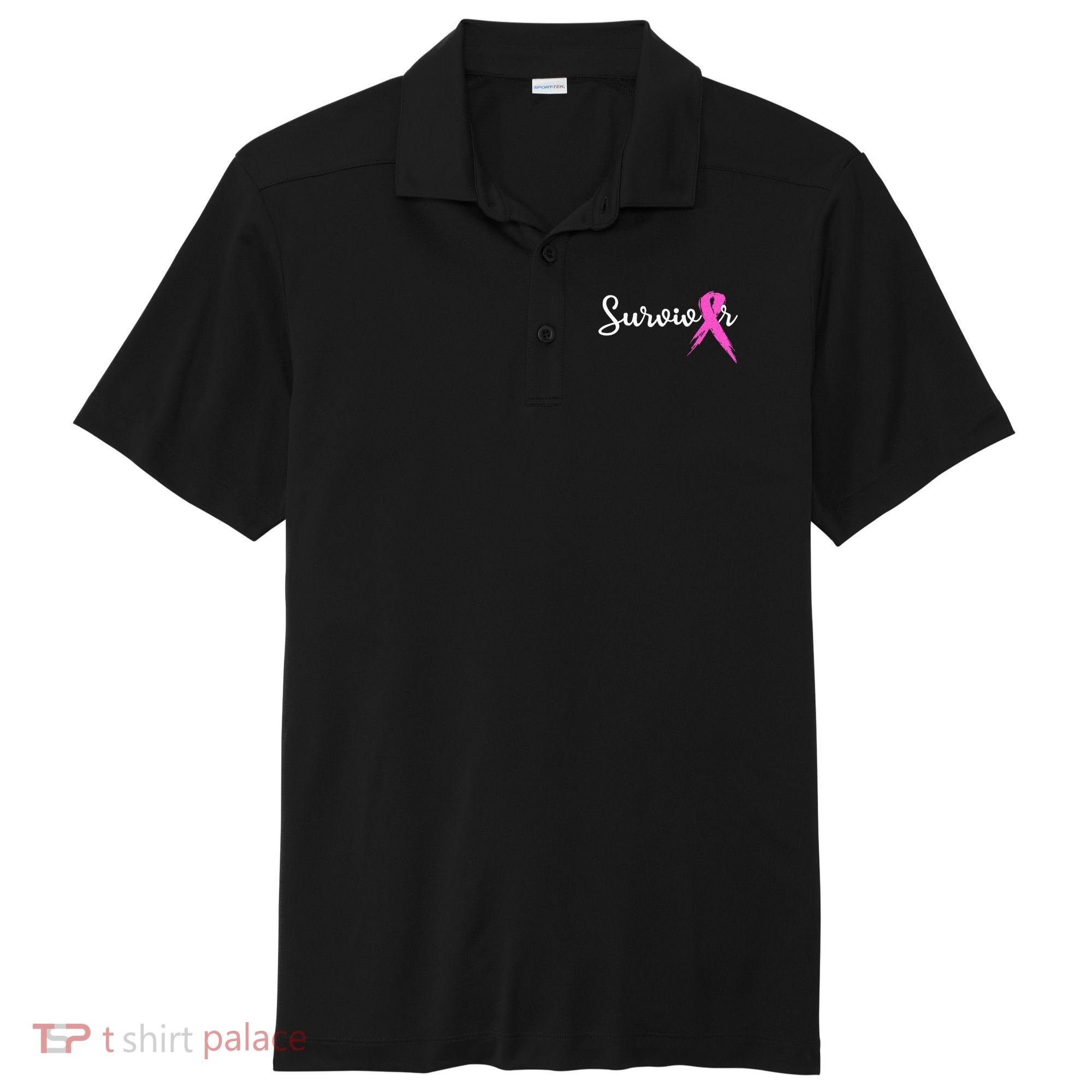 Breast Cancer Awareness Pink Ribbon Survivor Sport-Tek Posi-UV Pro Polo