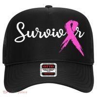 Breast Cancer Awareness Pink Ribbon Survivor Hat thumb 0