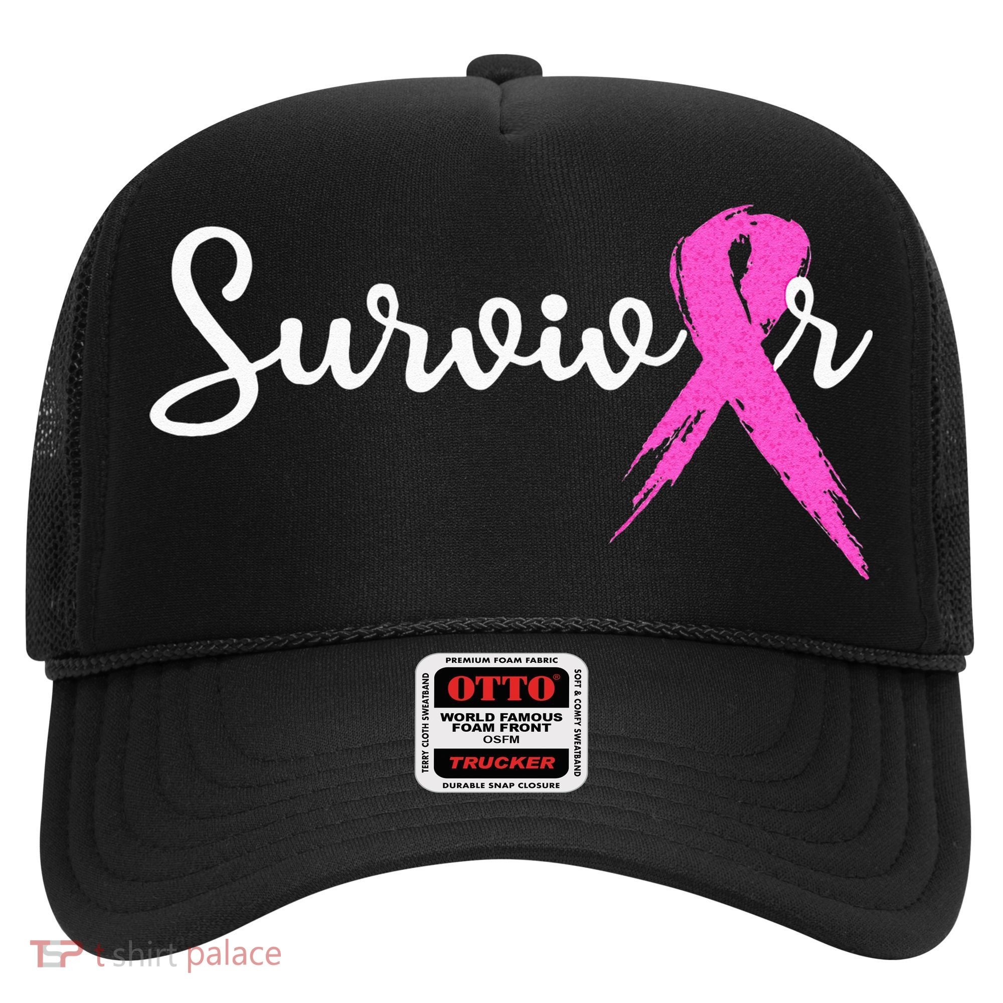 Breast Cancer Awareness Pink Ribbon Survivor Hat