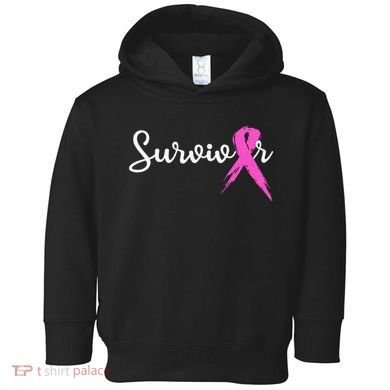 Breast Cancer Awareness Pink Ribbon Survivor Toddler Hoodie