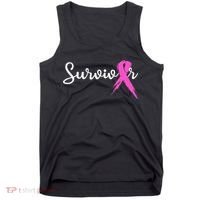 Breast Cancer Awareness Pink Ribbon Survivor Tank Top thumb 0