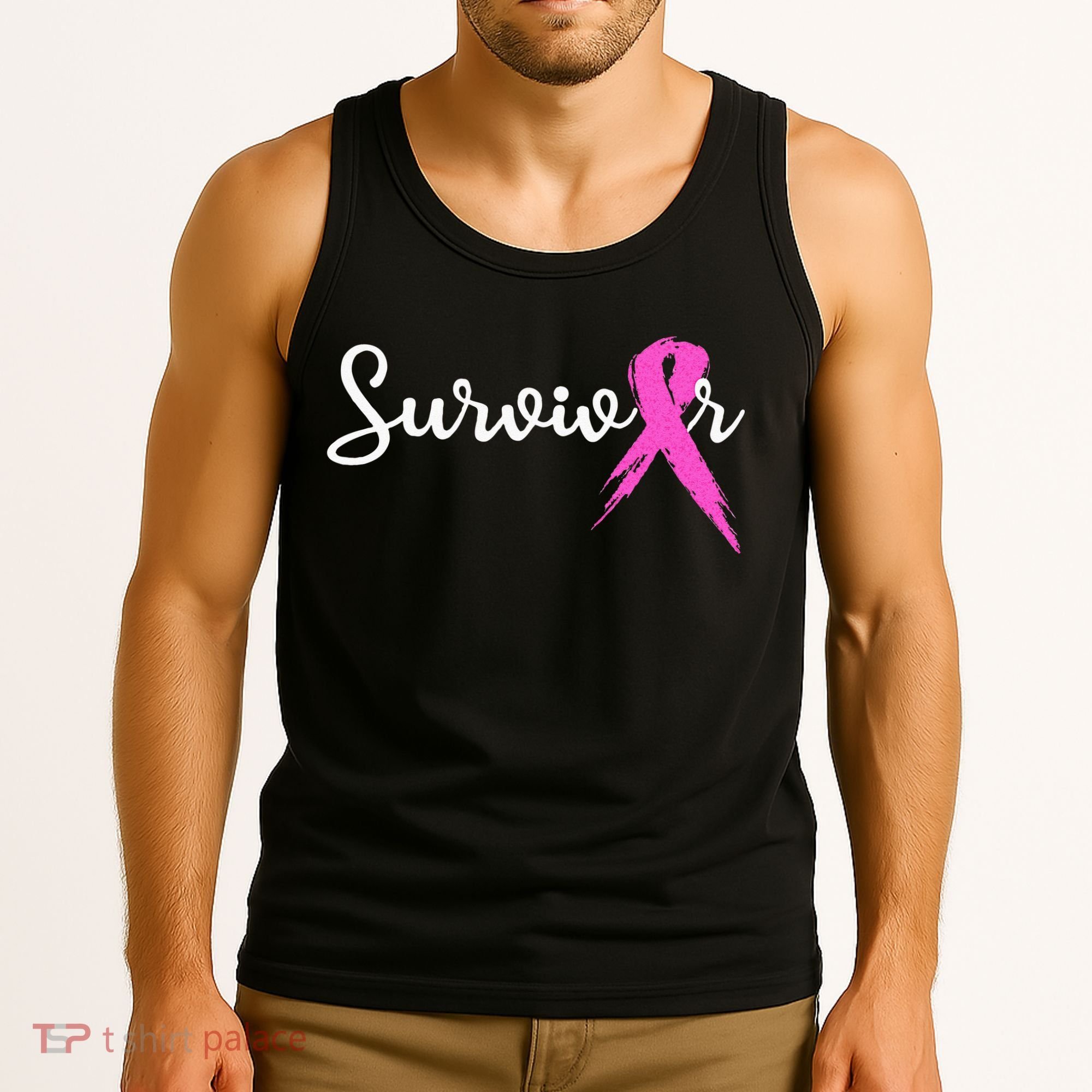 Breast Cancer Awareness Pink Ribbon Survivor Tank Top