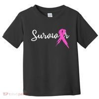 Breast Cancer Awareness Pink Ribbon Survivor Toddler T-Shirt thumb 0