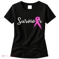 Breast Cancer Awareness Pink Ribbon Survivor Women's T-Shirt thumb 0