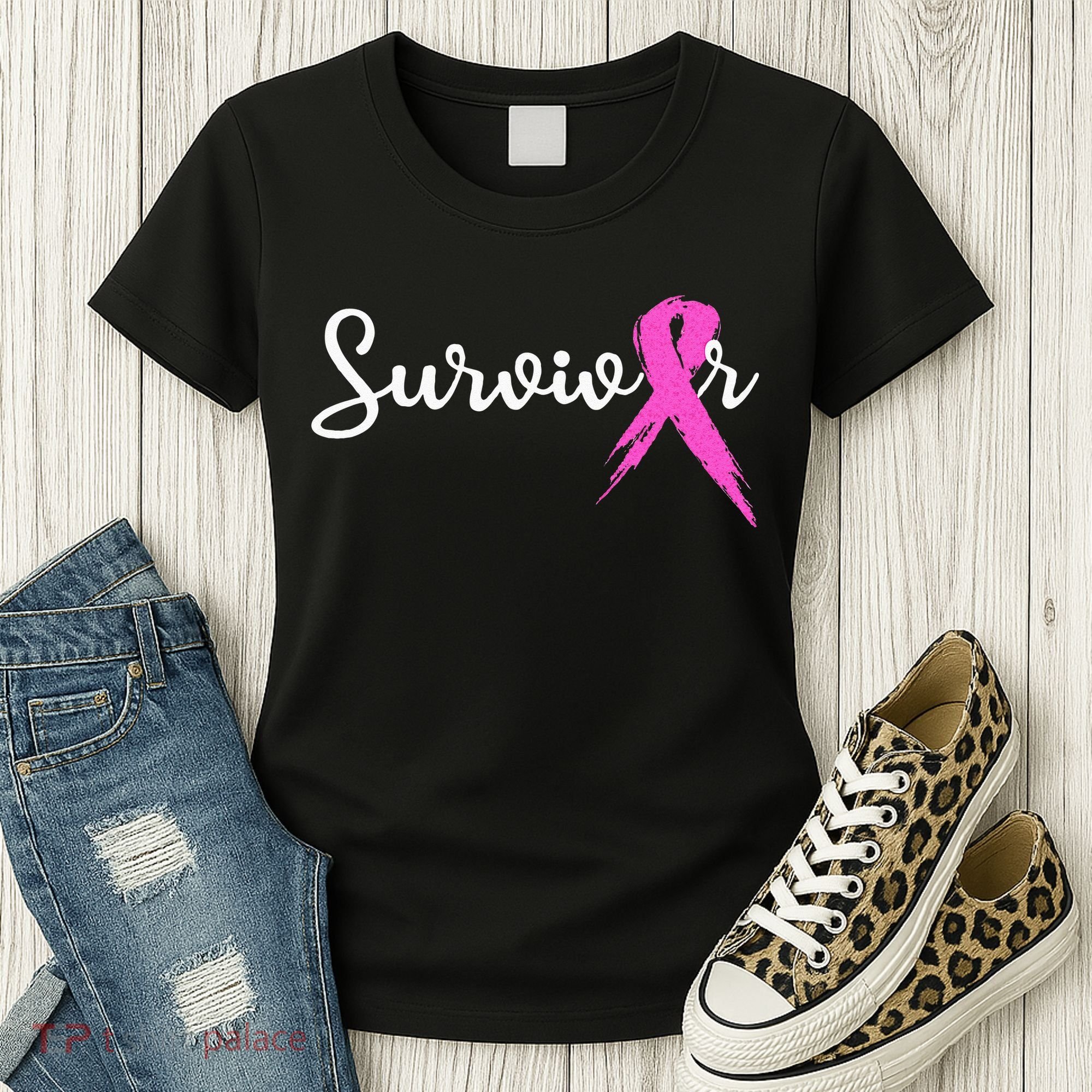 Breast Cancer Awareness Pink Ribbon Survivor Women's T-Shirt