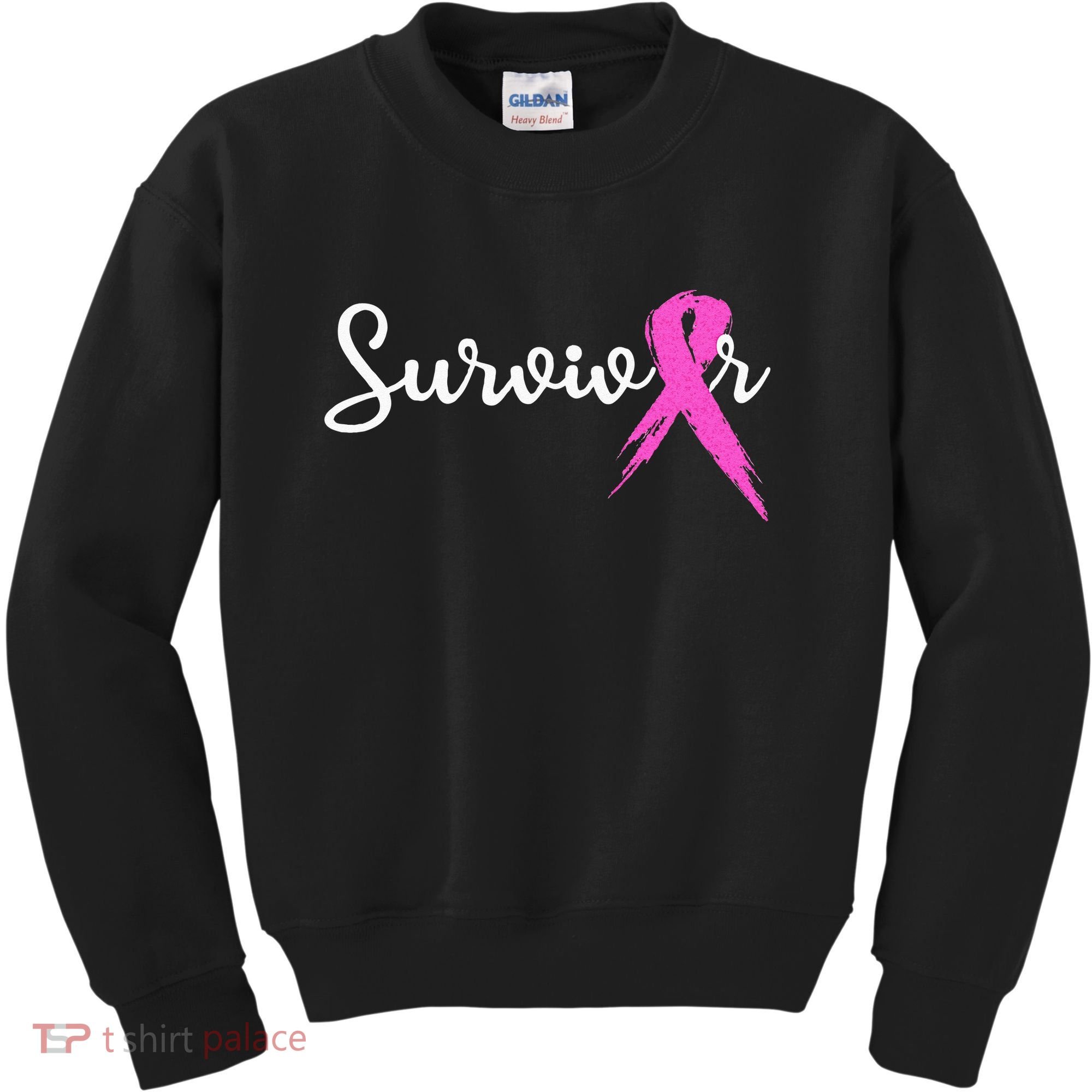 Breast Cancer Awareness Pink Ribbon Survivor Kids Sweatshirt