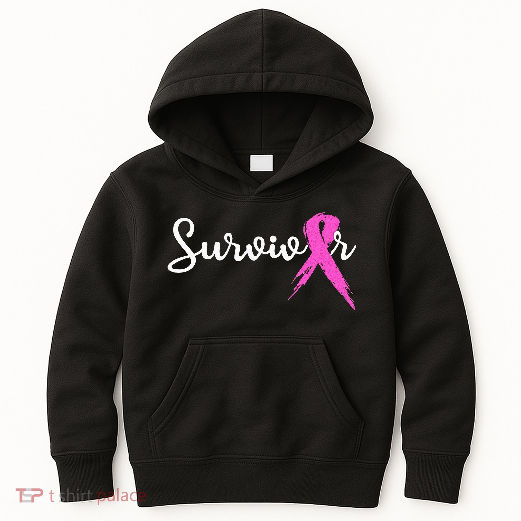 Breast Cancer Awareness Pink Ribbon Survivor Kids Hoodie