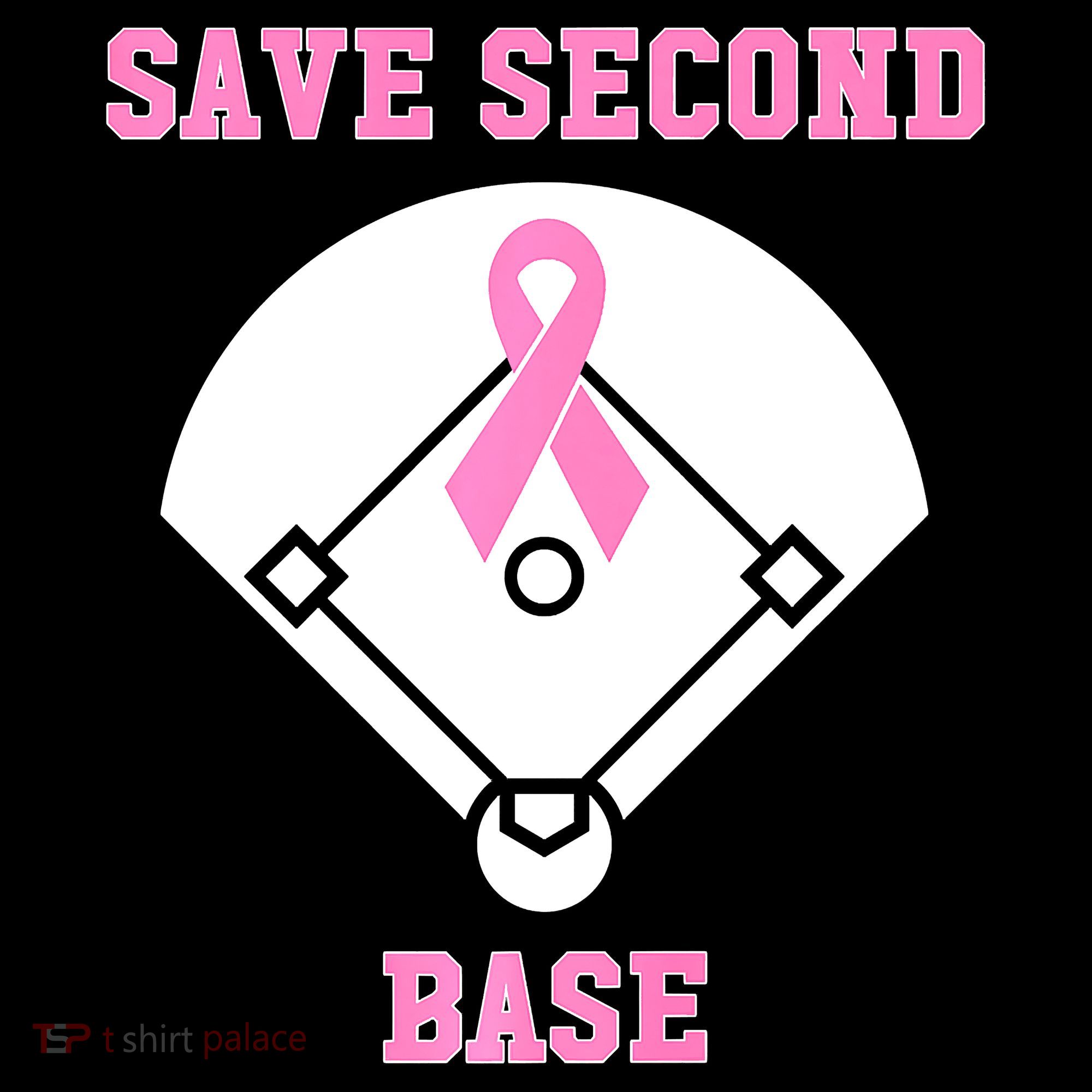 Breast Cancer Awareness Save Second Base Pink Ribbon Ornament