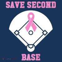 Breast Cancer Awareness Save Second Base Pink Ribbon Sweatshirt thumb 3