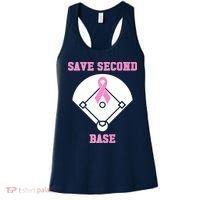 Breast Cancer Awareness Save Second Base Pink Ribbon Women's Tank Top thumb 0