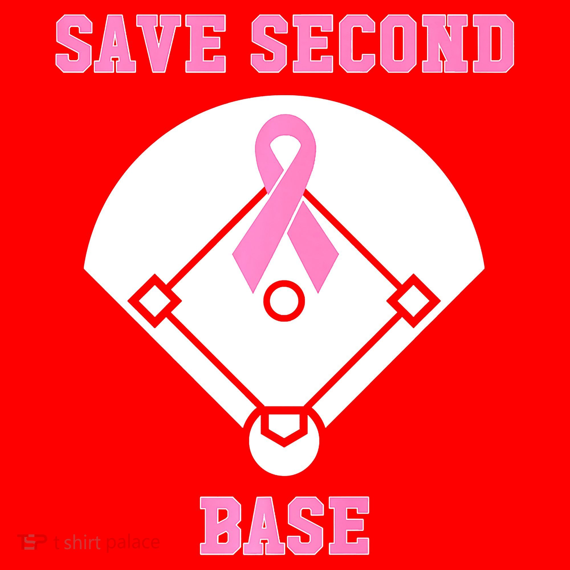Breast Cancer Awareness Save Second Base Pink Ribbon Santa Hat