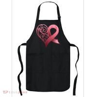 Breast Cancer Awareness Ribbon Heart Pattern Apron thumb 0