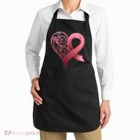 Breast Cancer Awareness Ribbon Heart Pattern Apron thumb 2