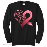 Breast Cancer Awareness Ribbon Heart Pattern Sweatshirt thumb 0