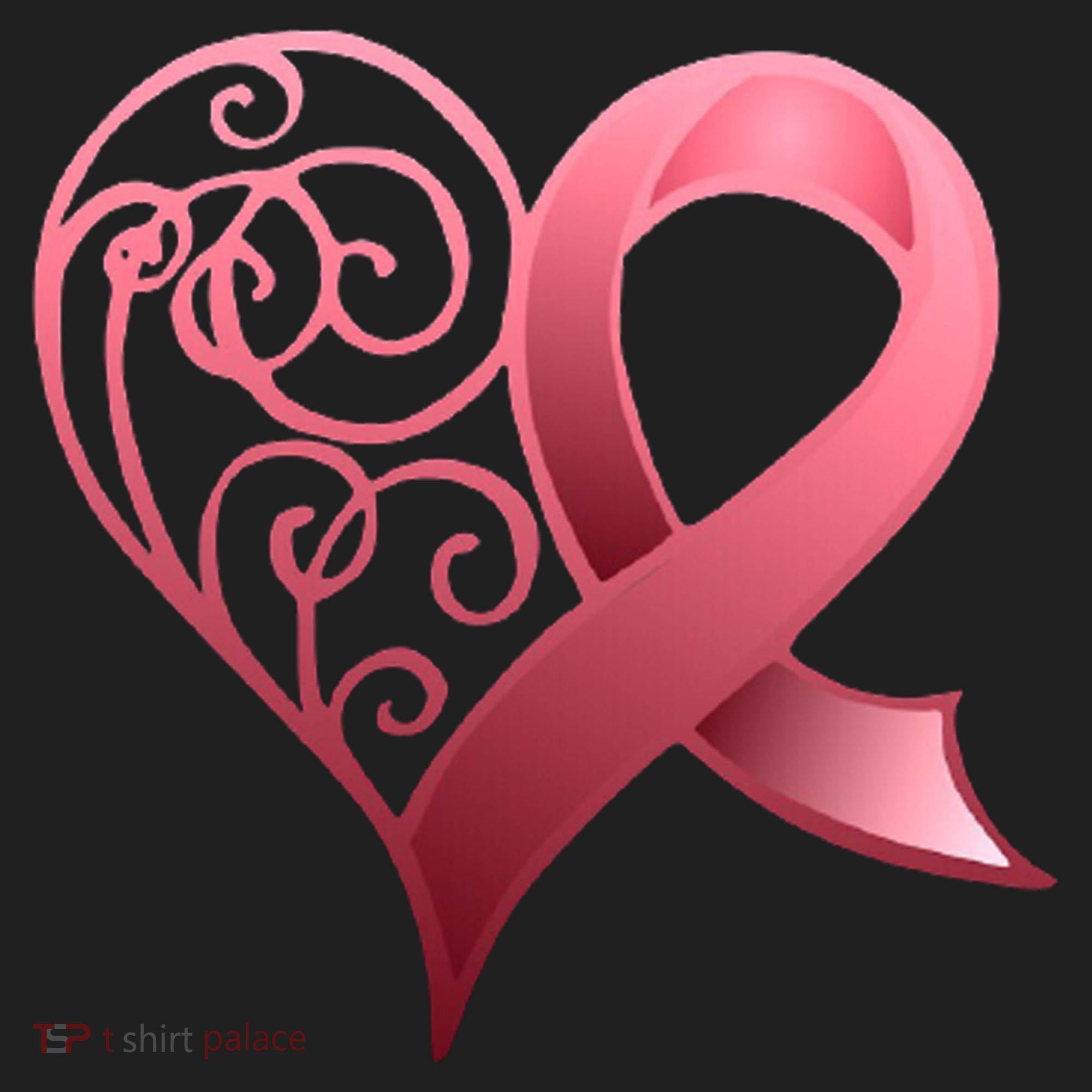 Breast Cancer Awareness Ribbon Heart Pattern Tumbler
