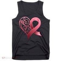 Breast Cancer Awareness Ribbon Heart Pattern Tank Top thumb 0