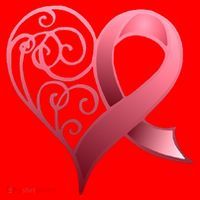 Breast Cancer Awareness Ribbon Heart Pattern Santa Hat thumb 1