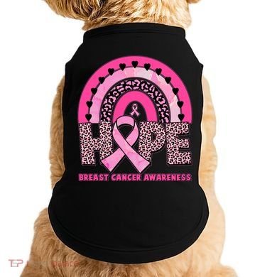 Breast Cancer Awareness Pink Leopard Print Rainbow Doggie Tank