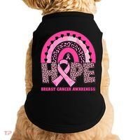 Breast Cancer Awareness Pink Leopard Print Rainbow Doggie Tank thumb 0