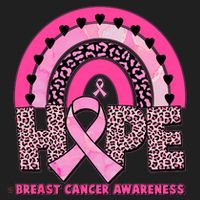 Breast Cancer Awareness Pink Leopard Print Rainbow Beanie thumb 2