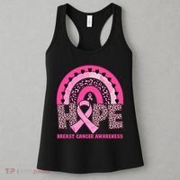 Breast Cancer Awareness Pink Leopard Print Rainbow Women's Tank Top thumb 3