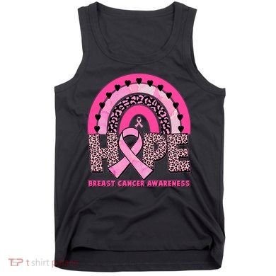Breast Cancer Awareness Pink Leopard Print Rainbow Tank Top