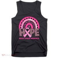 Breast Cancer Awareness Pink Leopard Print Rainbow Tank Top thumb 0