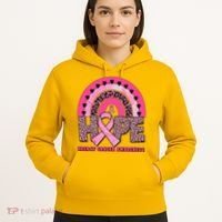 Breast Cancer Awareness Pink Leopard Print Rainbow Hoodie thumb 5
