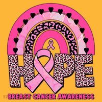 Breast Cancer Awareness Pink Leopard Print Rainbow Long Sleeve Shirt thumb 2