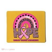 Breast Cancer Awareness Pink Leopard Print Rainbow Mousepad thumb 0