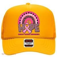Breast Cancer Awareness Pink Leopard Print Rainbow Hat thumb 0
