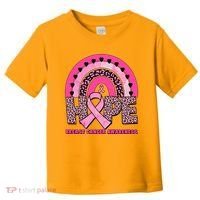 Breast Cancer Awareness Pink Leopard Print Rainbow Toddler T-Shirt thumb 0