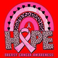 Breast Cancer Awareness Pink Leopard Print Rainbow Santa Hat thumb 1